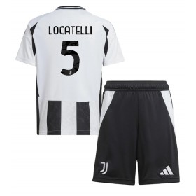 Dětské fotbalový komplet Juventus Manuel Locatelli #5 Domácí košile 2024-25 Krátkým Rukávem